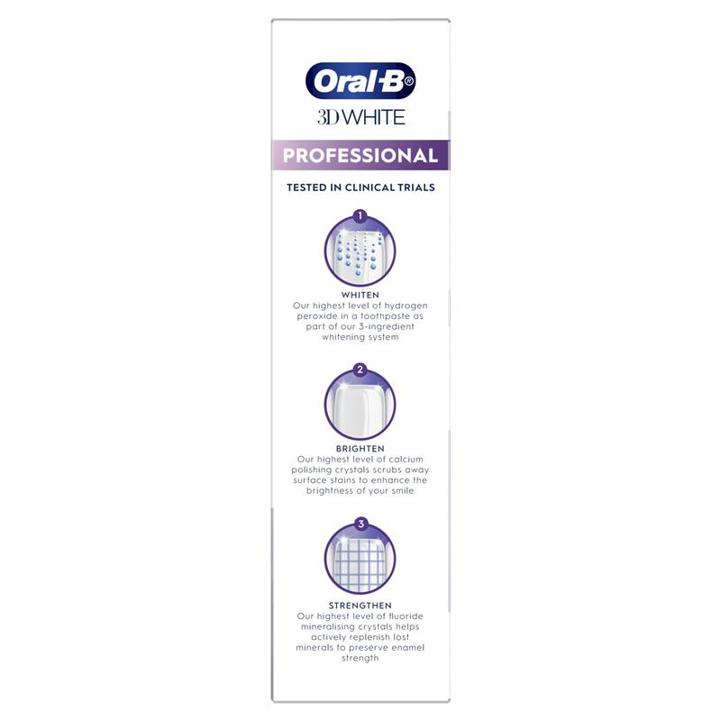 Oral B Toothpaste 3D White Diamond Clean 85g with 4% Hydrogen Peroxide teeth whitening