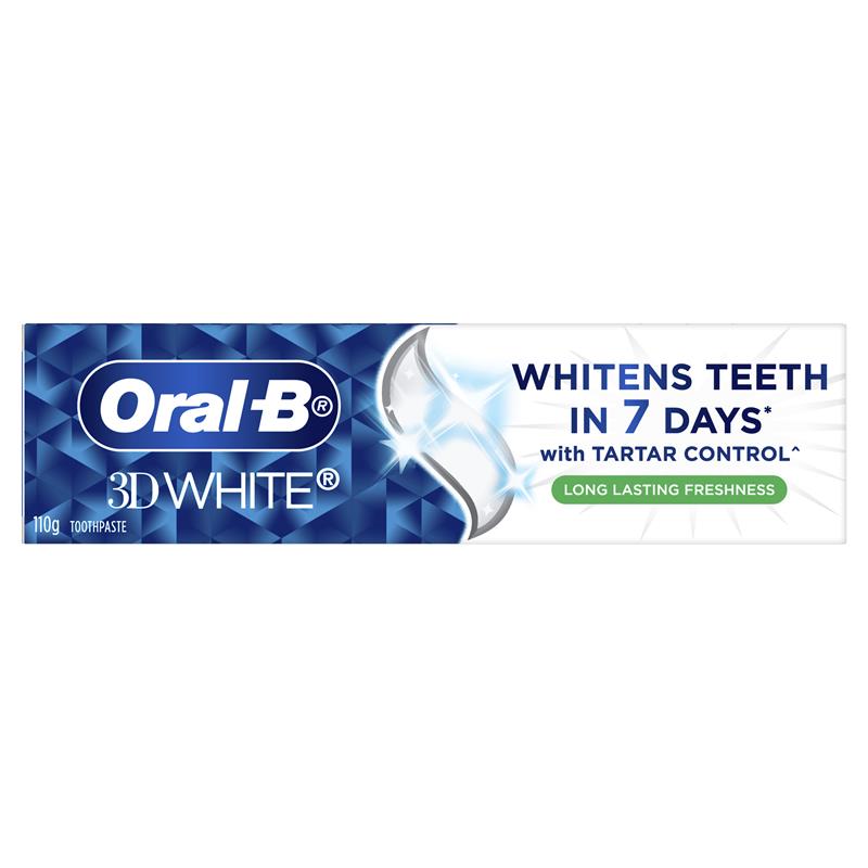 Oral B Toothpaste 3D White Long Lasting Freshness 110g