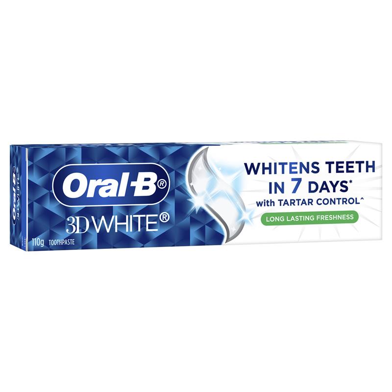 Oral B Toothpaste 3D White Long Lasting Freshness 110g