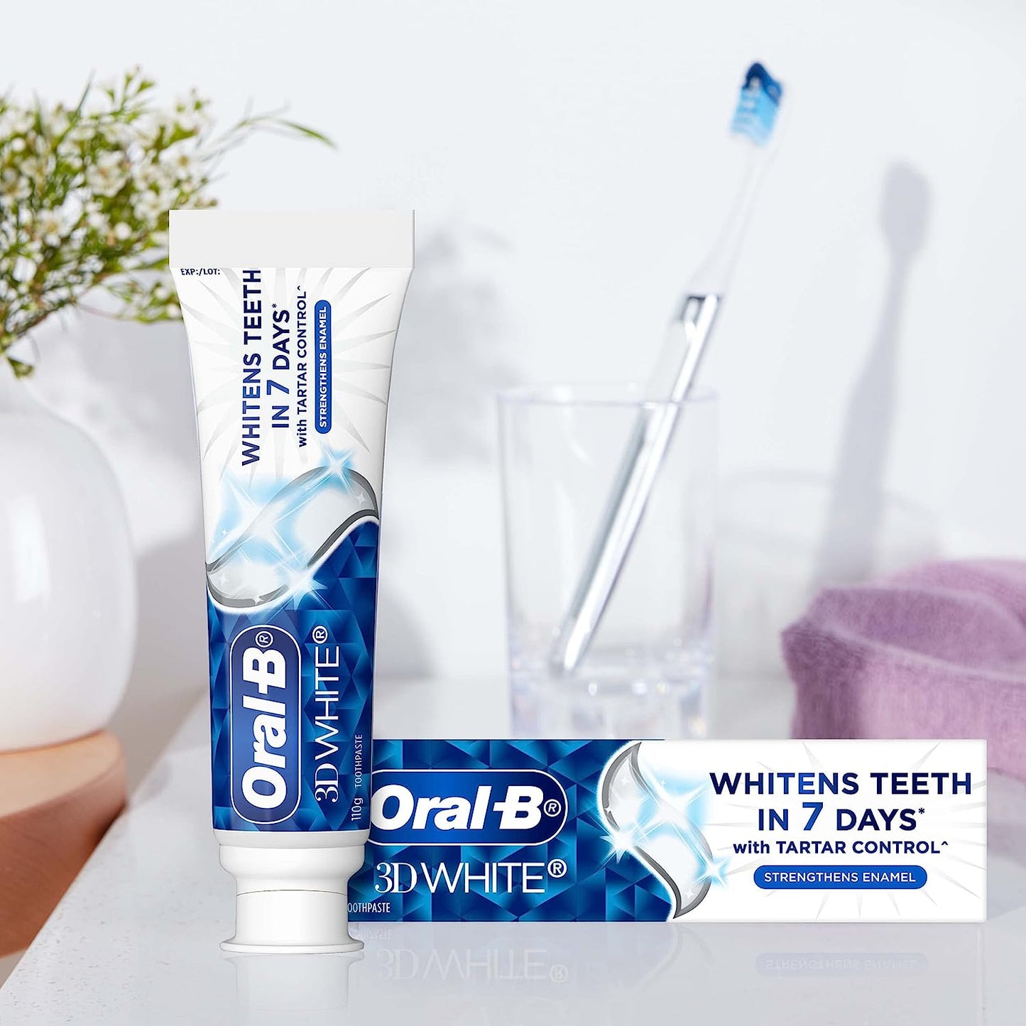 Oral B Toothpaste 3D White Strengthen Enamel 110g