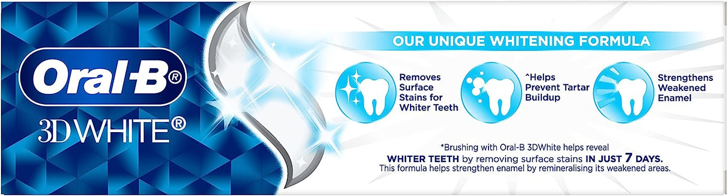 Oral B Toothpaste 3D White Strengthen Enamel 110g
