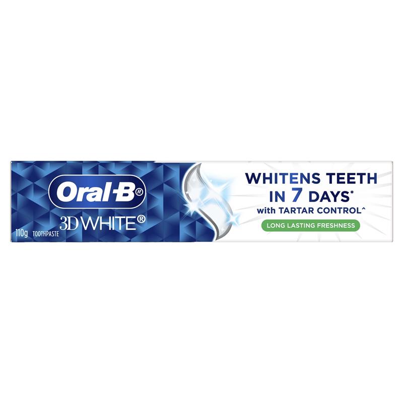 Oral B Toothpaste 3D White Long Lasting Freshness 110g