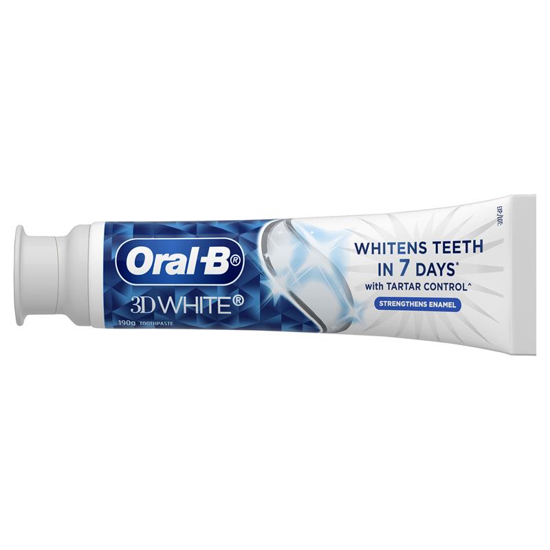 Oral B Toothpaste 3D White Strengthen Enamel 190g