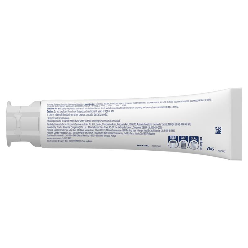 Oral B Toothpaste 3D White Long Lasting Freshness 190g