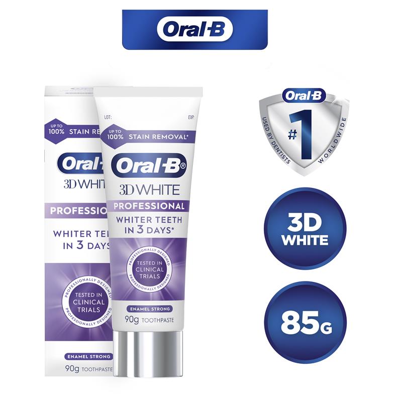 Oral B Toothpaste 3D White Enamel Strong 90g