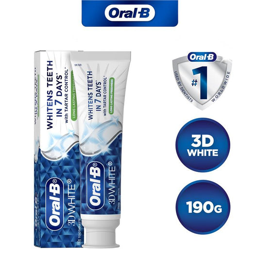 Oral B Toothpaste 3D White Long Lasting Freshness 190g