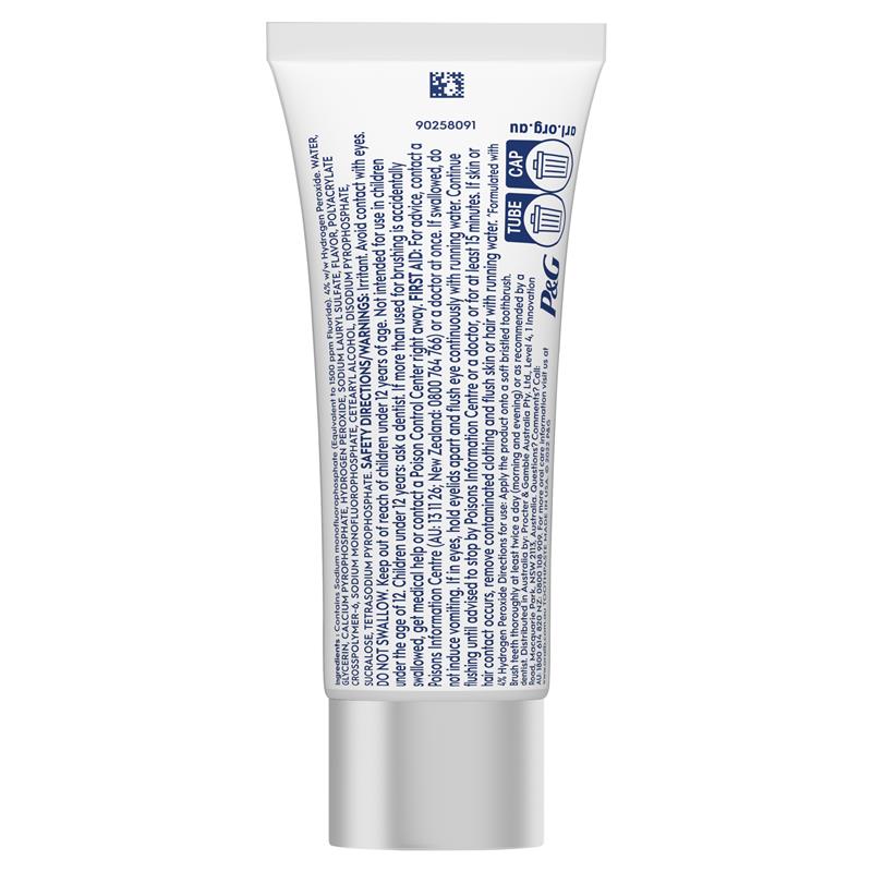 Oral B Toothpaste 3D White Diamond Clean 85g with 4% Hydrogen Peroxide teeth whitening