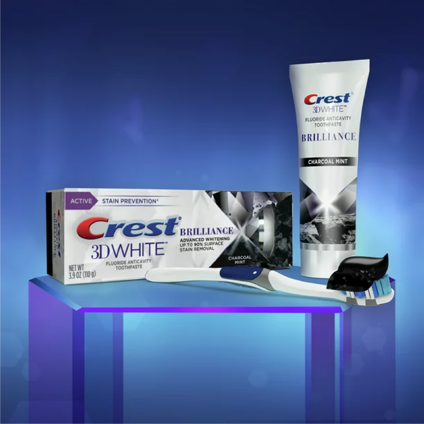 Crest 3D White Brilliance Charcoal Toothpaste 110g