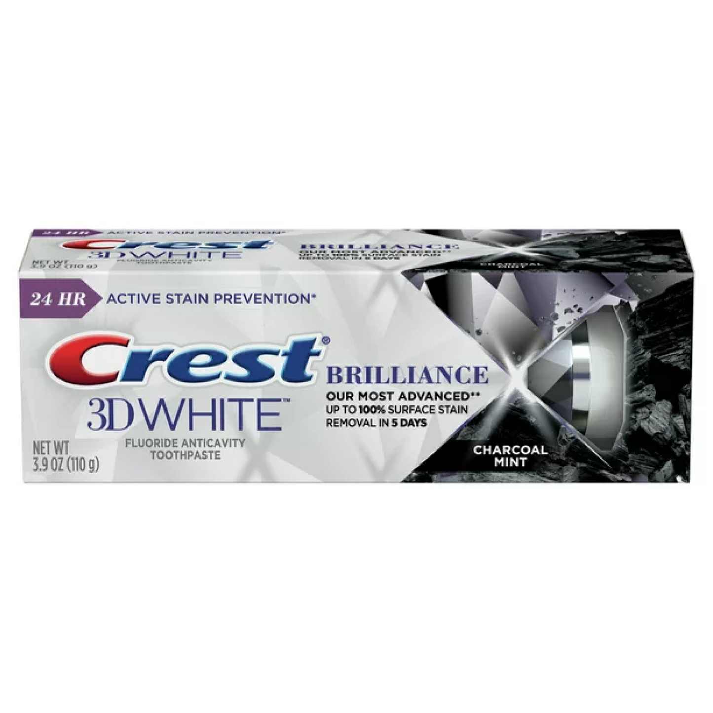 Crest 3D White Brilliance Charcoal Toothpaste 110g
