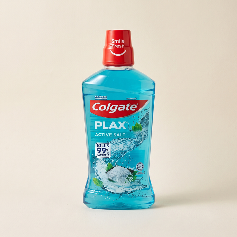 Colgate - Plax Kills 99% Oral Bacteria Mouthwash Mouth Rinse 1L (No Ethyl Alcohol) (Active Salt) ,exp. 10/202