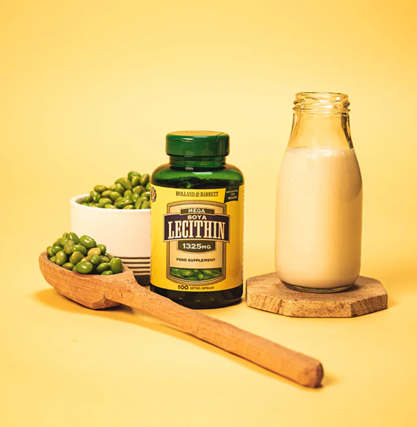 Holland & Barrett - Holland & Barrett Mega Soya Lecithin Fat Emulsifier 100 Capsules 1325mg