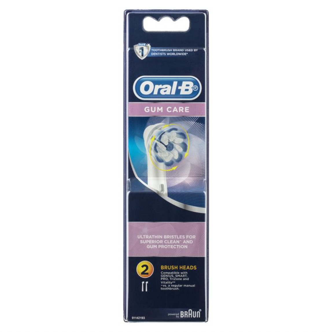 Oral B Power Toothbrush Gum Care Refills 2 Pack