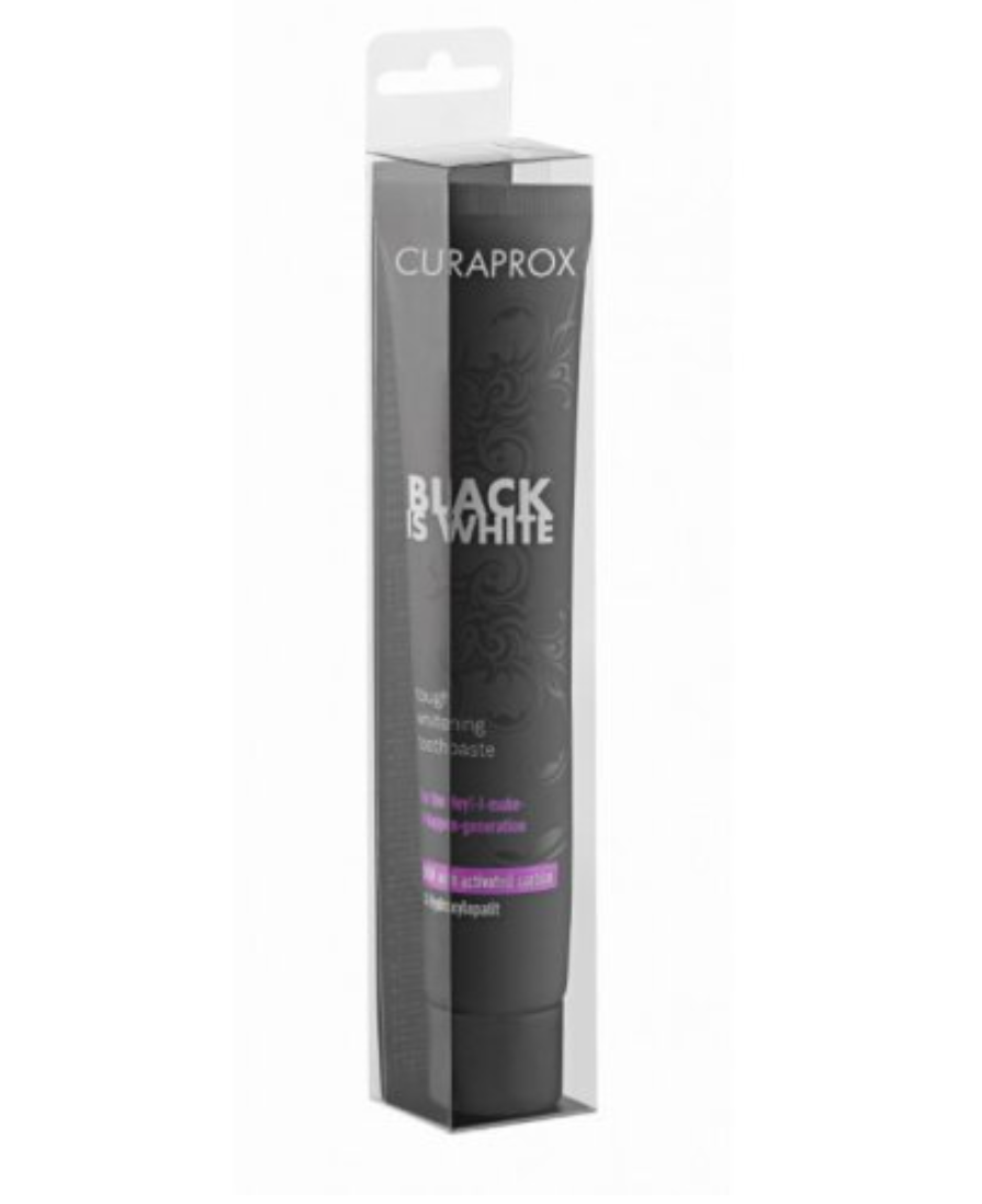 BLACK IS WHITE activated carbon TOOTHPASTE 90ml Made in Switzerland