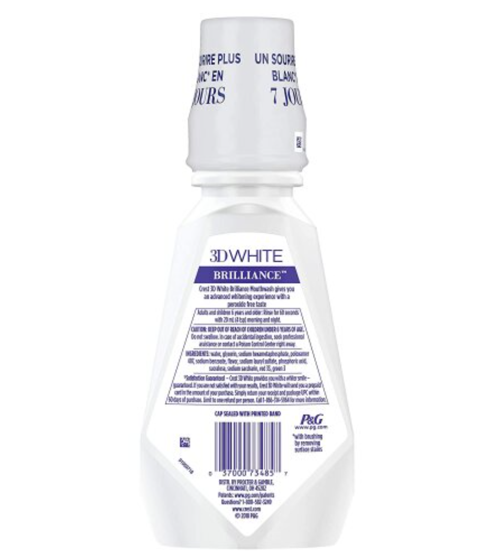 Crest - 3D White Brilliance Whitening Rinse (Clean Mint)