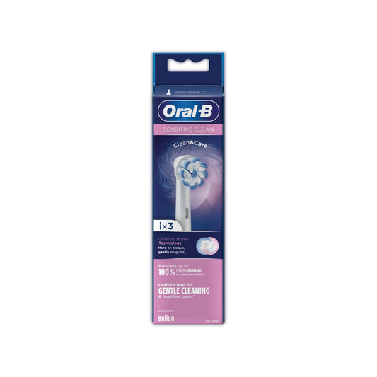 Oral-B Sensitive Clean Replacement Heads for Electric Toothbrush (Pack of 3)