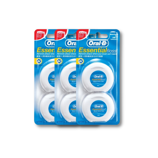 Oral B - Essential Floss Waxed Dental Floss 50m (TWIN PACK) 2'S (Parallel Import)