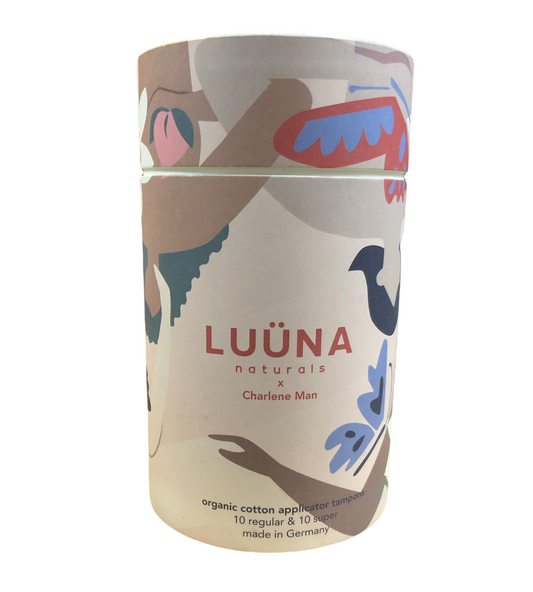 Luuna New plastic period Organic Cotton tampons(10 regular,10 super)