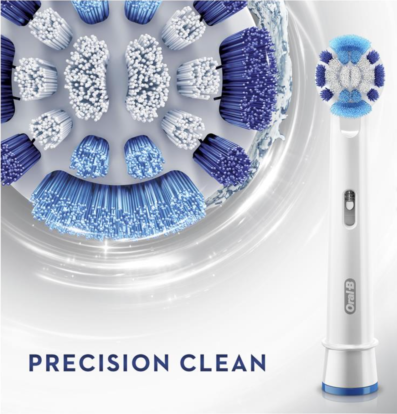 Oral B Precision Clean Replacement Electric Toothbrush Heads 2 Pack