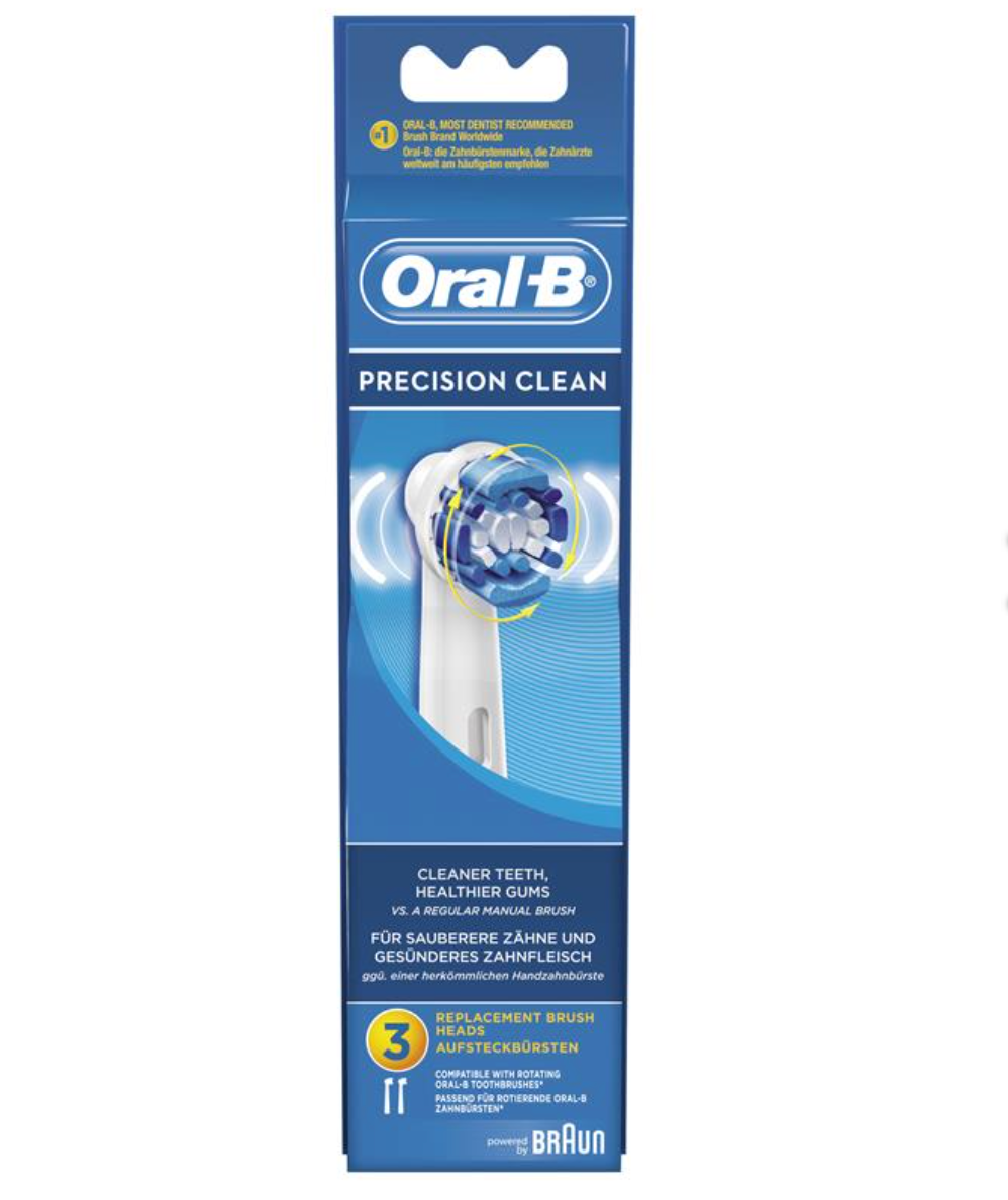 Oral B Precision Clean Replacement Electric Toothbrush Heads 3 Pack