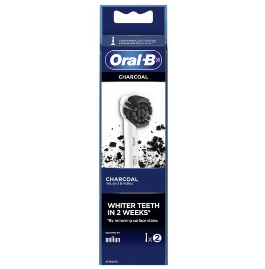 Oral B Power Toothbrush Charcoal Refills 2 Pack