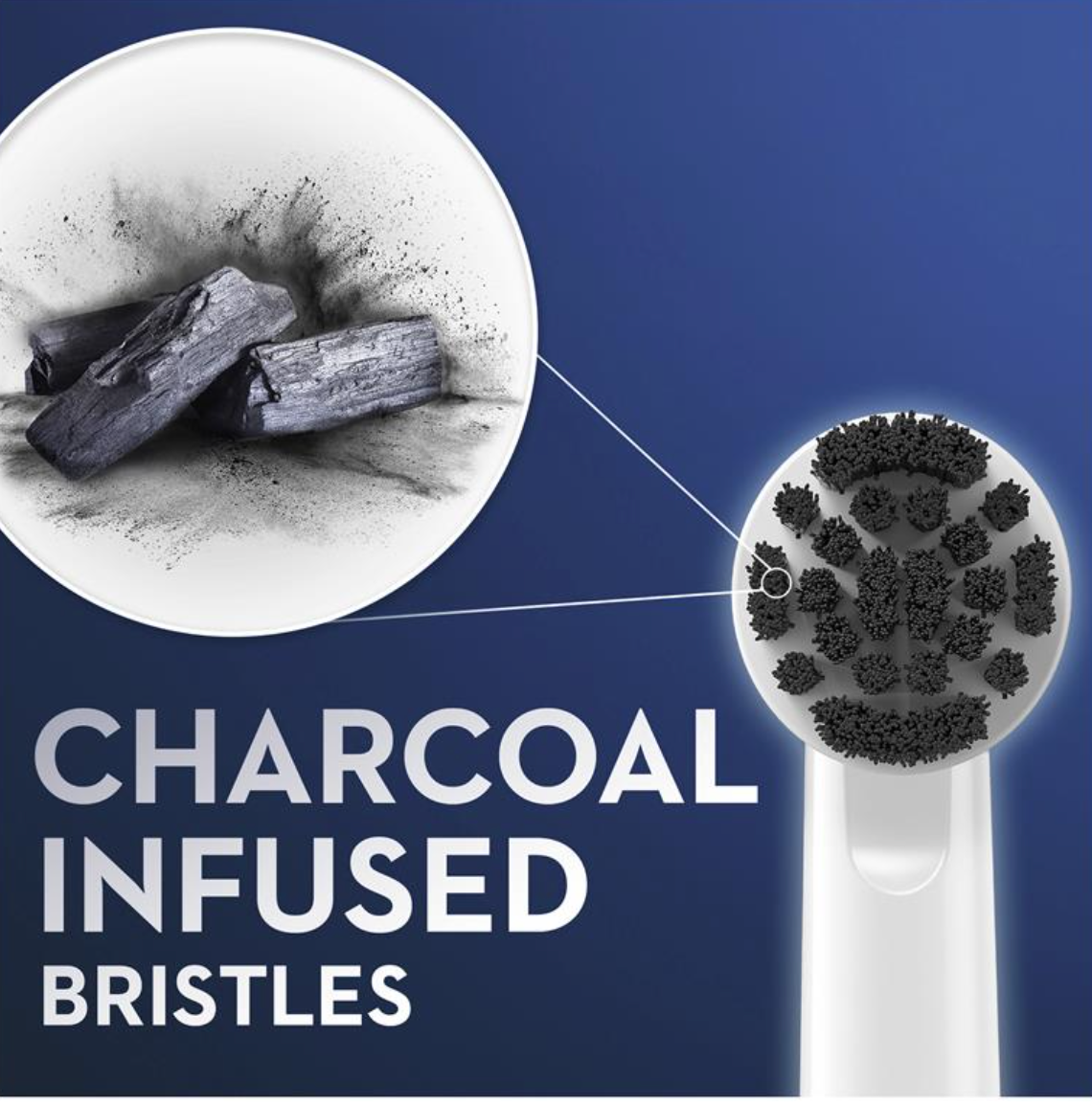 Oral B Power Toothbrush Charcoal Refills 2 Pack