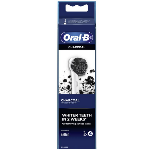 Oral B Power Toothbrush Charcoal Refills 4 Pack