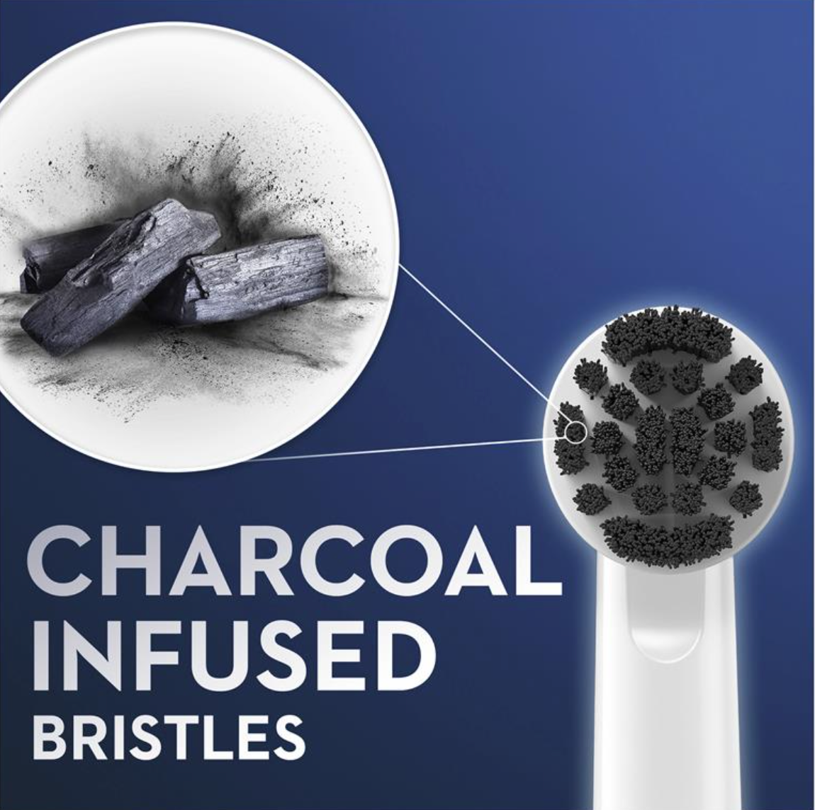 Oral B Power Toothbrush Charcoal Refills 4 Pack