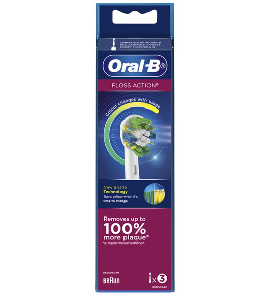 Oral B Power Toothbrush Floss Action Refills 3 Pack