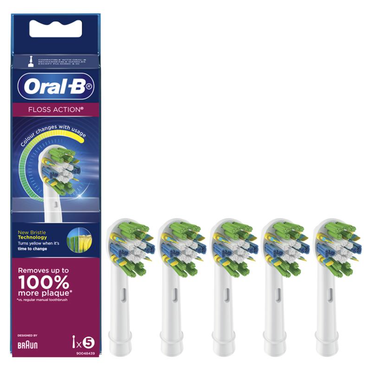 Oral B Power Toothbrush Floss Action Refills 5 Pack
