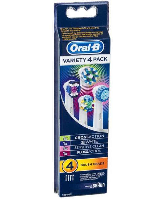 Oral B Power Toothbrush Variety Refills 4 Pack