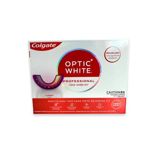 Colgate Optic White Pro LED professional take-home teeth whitening kit - box front