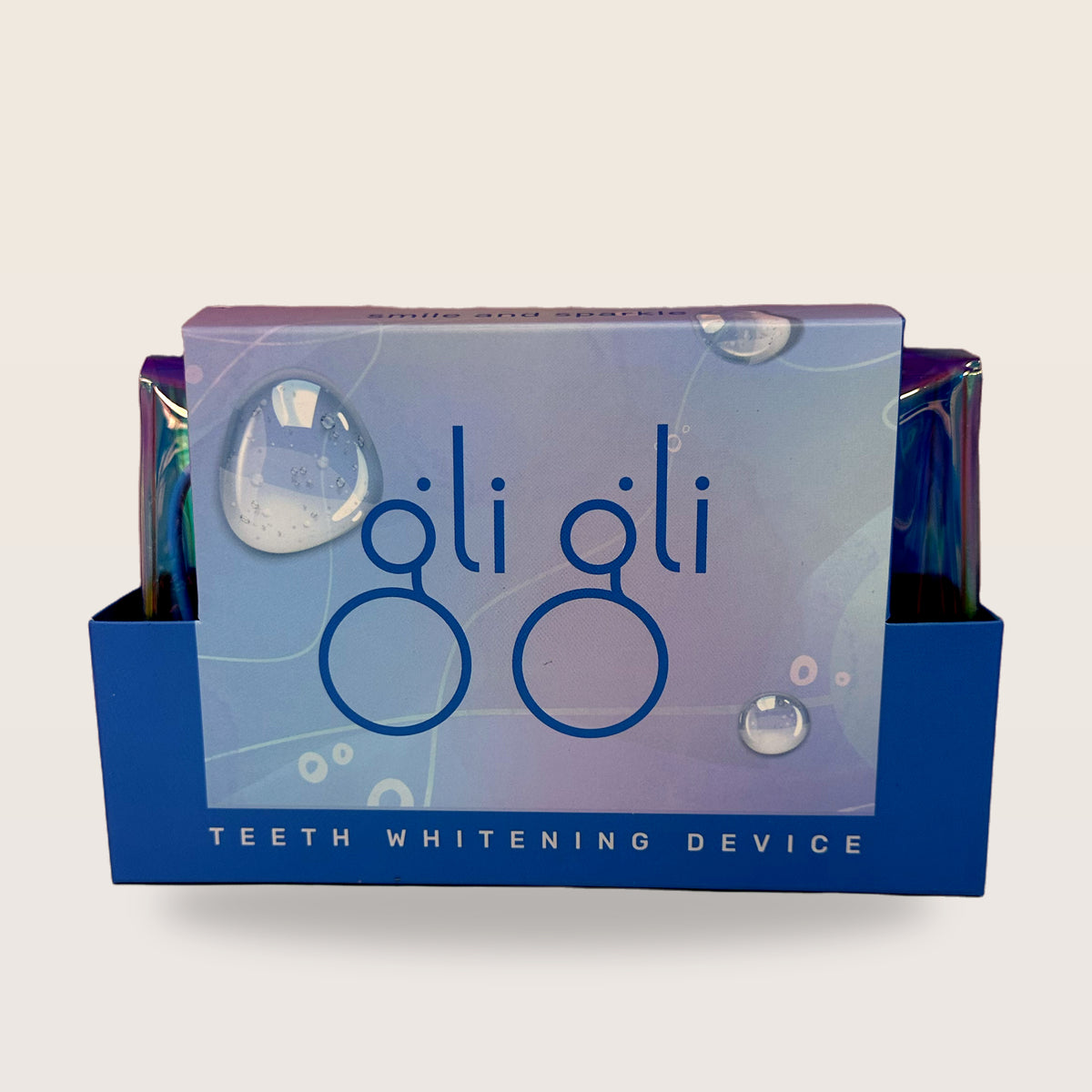 gli gli 16-LED teeth whitening device with case - box front