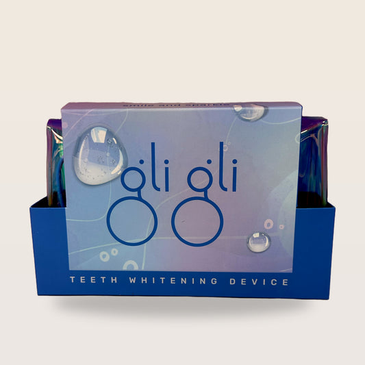 gli gli 16-LED teeth whitening device with case - box front