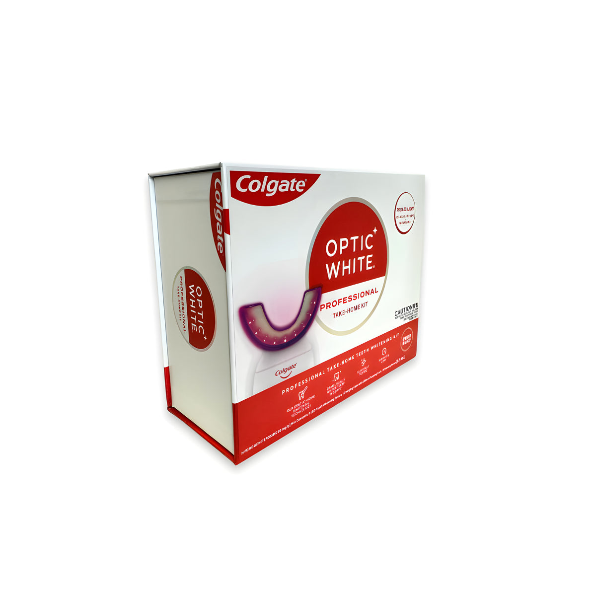 Colgate Optic White Pro LED professional take-home teeth whitening kit - box angled