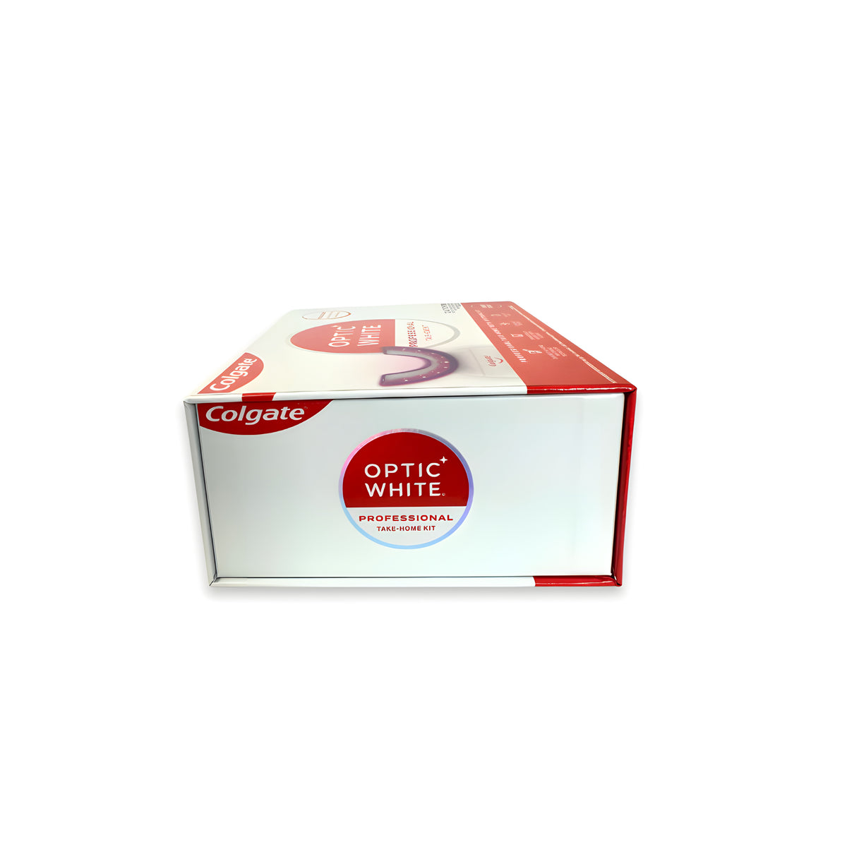 Colgate Optic White Pro LED professional take-home teeth whitening kit - box top