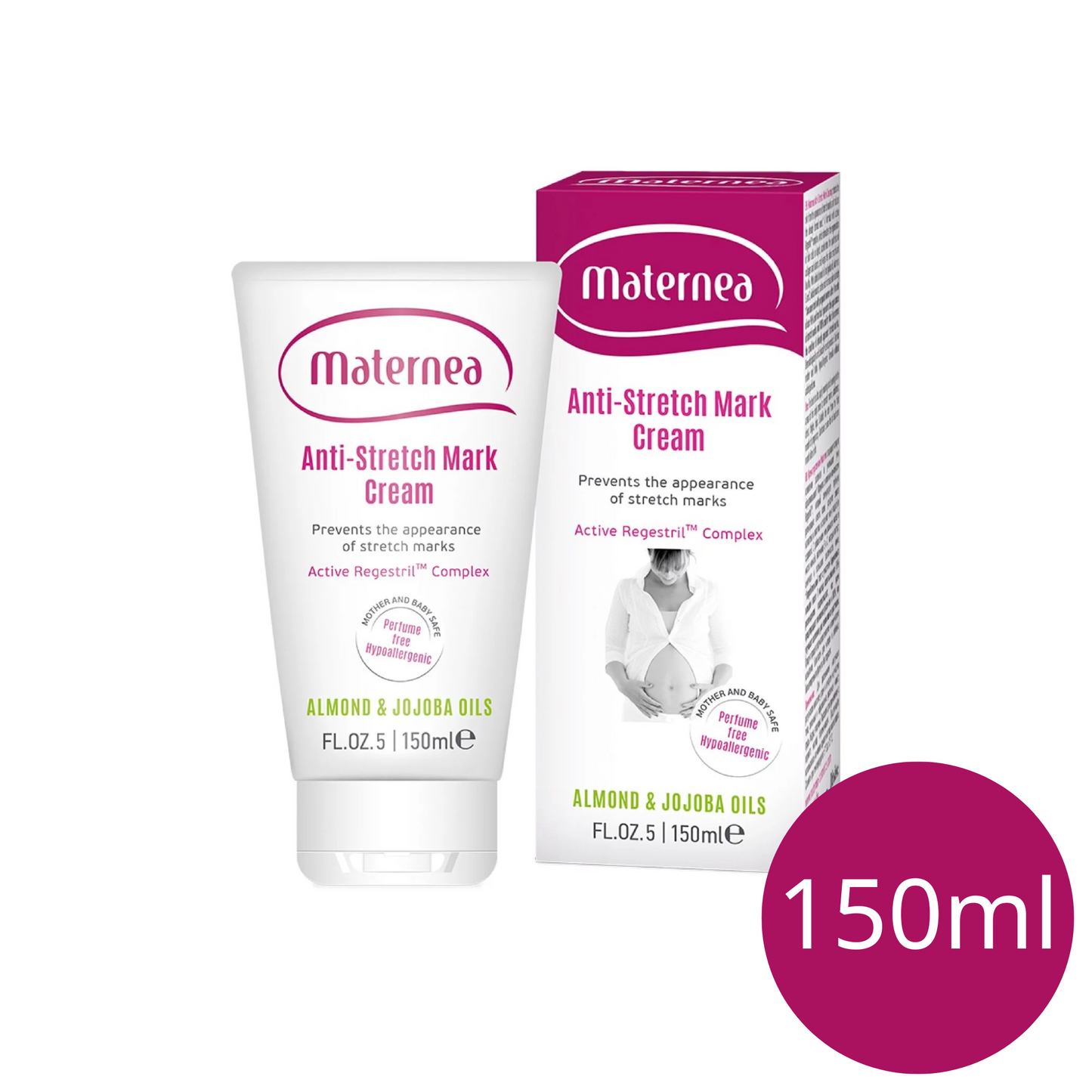 Maternea - Stretch Mark Cream (150ml) - Provides Optimal Skin Hydration and Improves its Appearance.