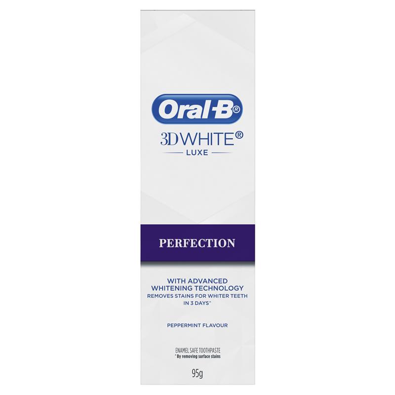 Oral B Teeth Whitening Toothpaste 3D White Luxe Perfection 95g