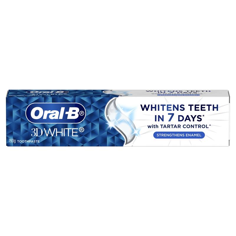 Oral B Toothpaste 3D White Strengthen Enamel 190g