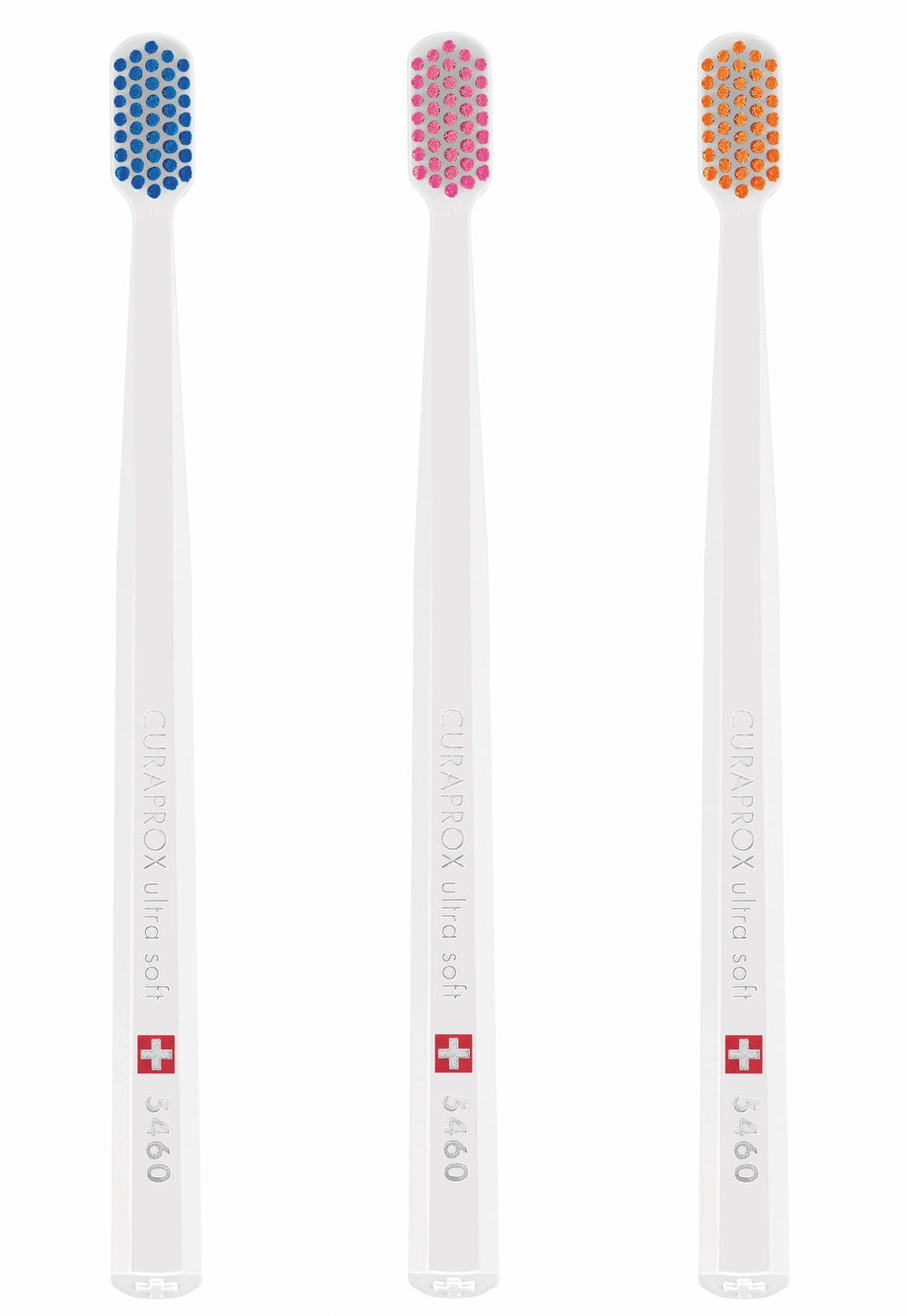 CURAPROX CS 5460 Ultra-Soft Toothbrush - Royal Blue, Pack of 3 (Random Bristle Colour)