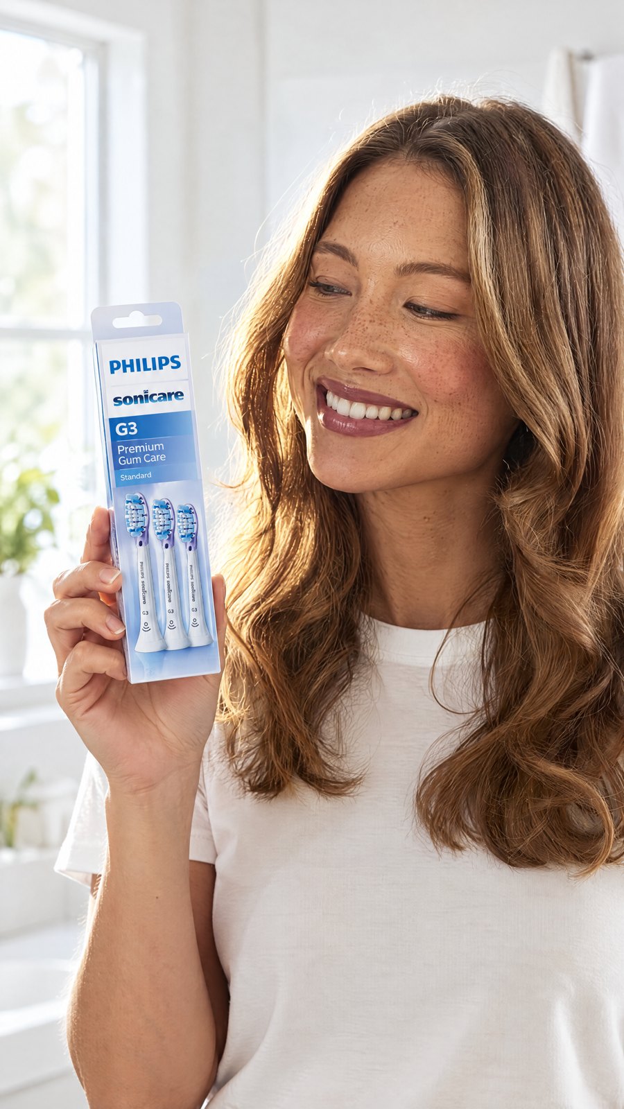 Philips-HX9053 Sonicare G3 Premium Gum Care Standard toothbrush heads — close-up with model