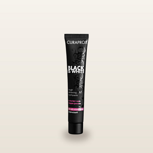 CURAPROX Black is White Activated Carbon Toothpaste 90ml, Made in Switzerland
