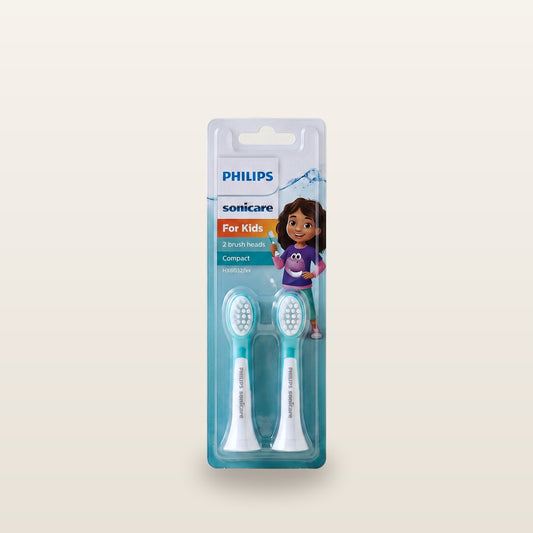 Philips - HX6032 x2 Sonicare For Kids Compact sonic toothbrush heads