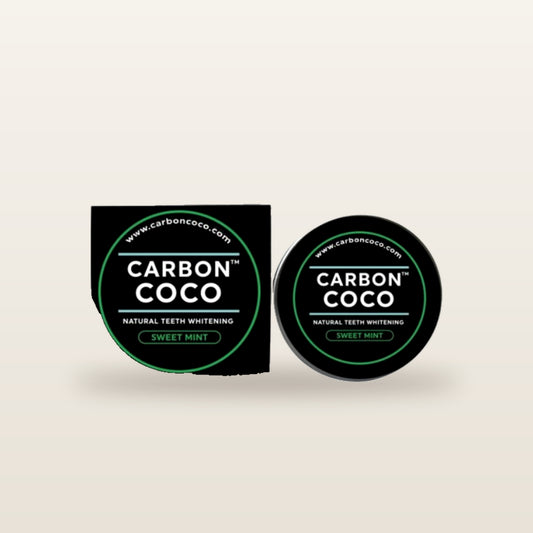 CARBONCOCO-Mint Natural Teeth Whitening+Sakura Toothpaste+flosser set