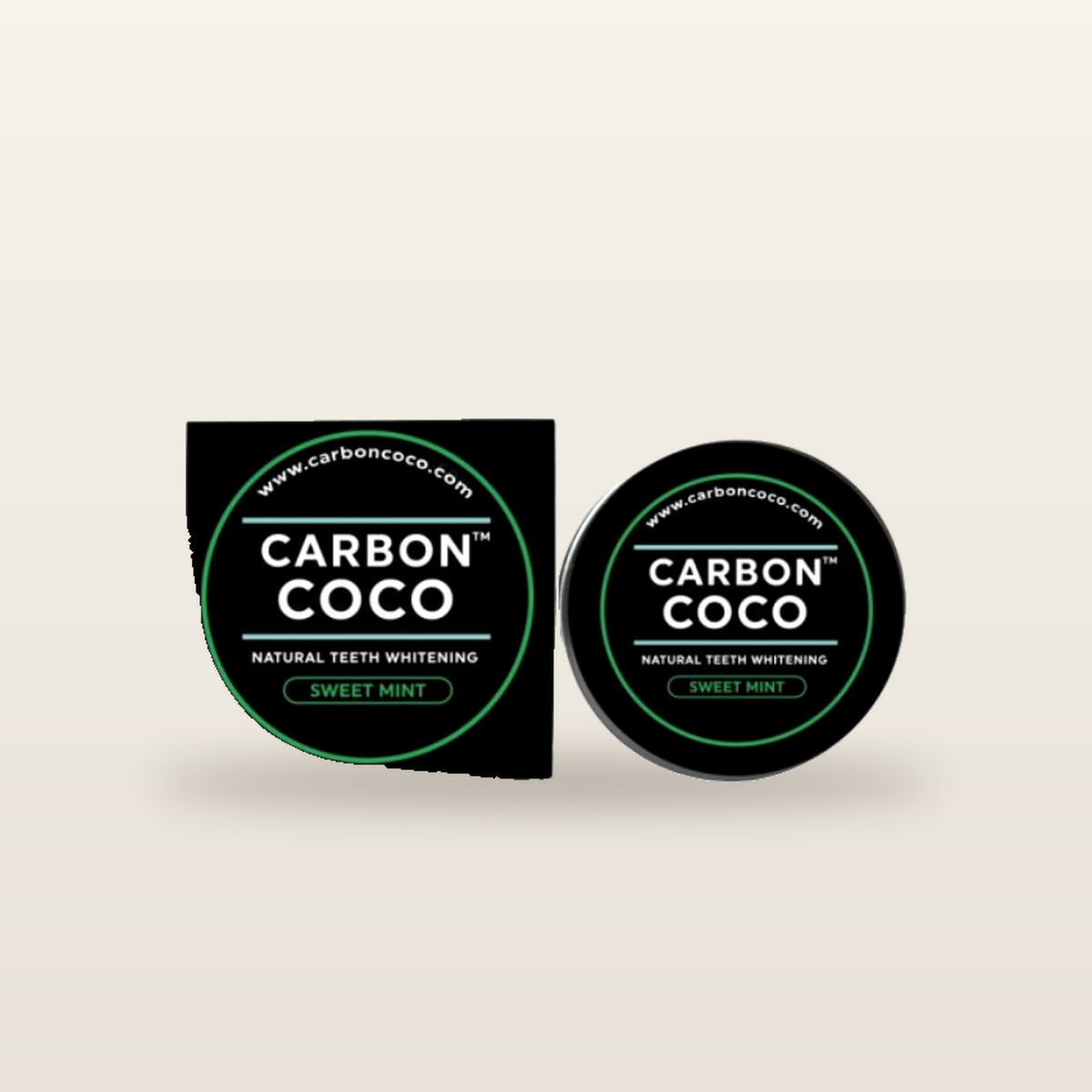 CARBONCOCO - Mint Natural Teeth Whitening+Peach Toothpaste+flosser set
