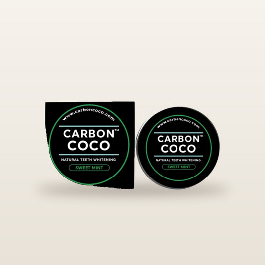 CARBONCOCO - Mint Natural Teeth Whitening+Peach Toothpaste+flosser set