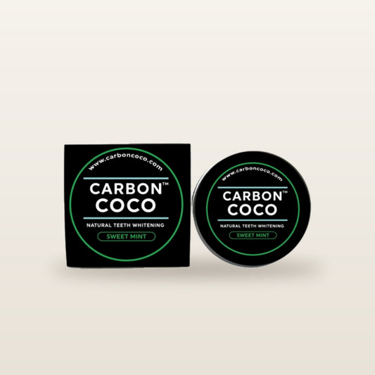 CARBONCOCO-Natural Teeth Whitening(Sweet Mint)+Toothpaste+flosser set
