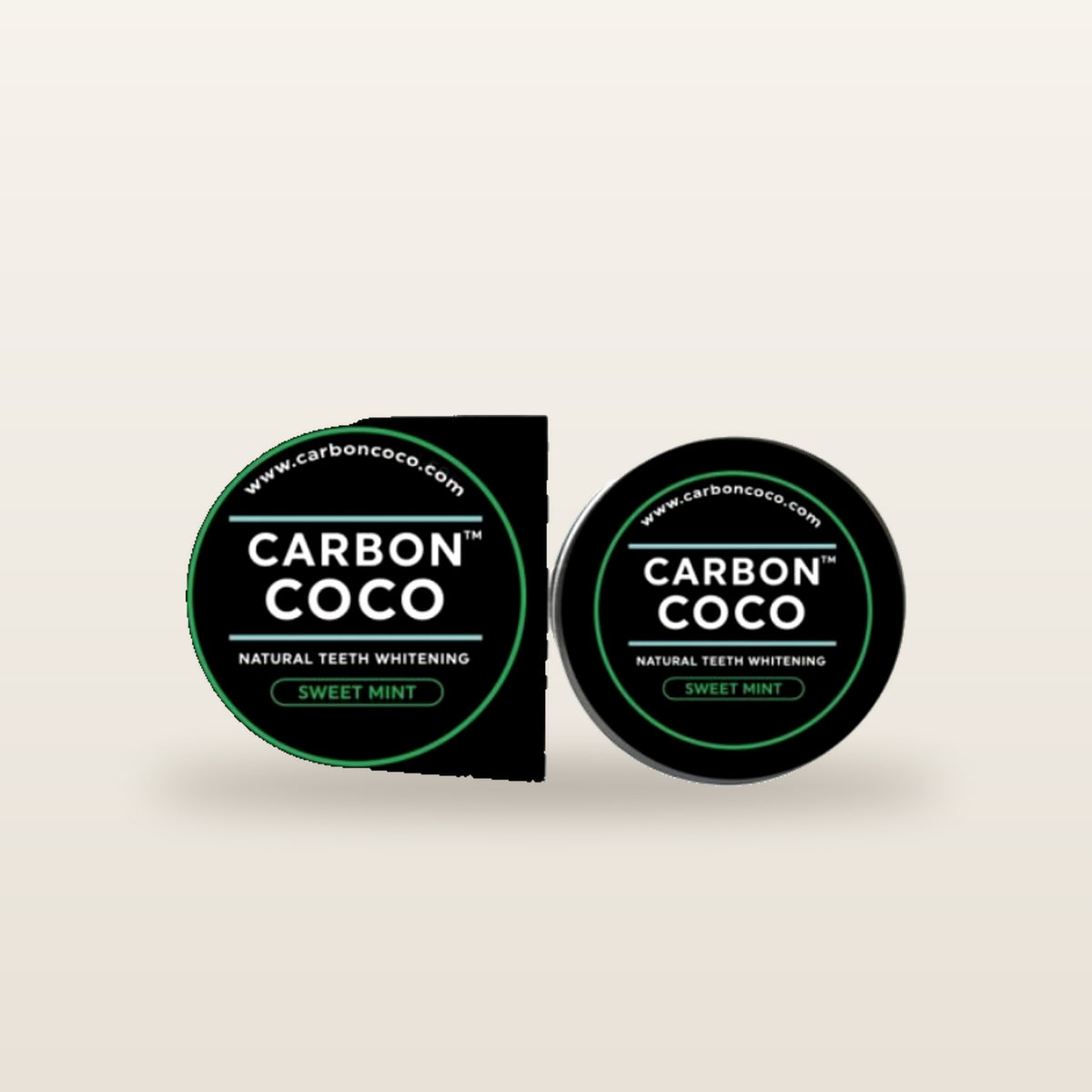 CARBONCOCO-Natural Teeth Whitening(Sweet Mint)+Charcoal Toothpaste set
