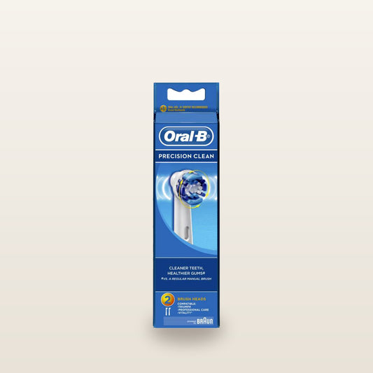 Oral B Precision Clean Replacement Electric Toothbrush Heads 2 Pack