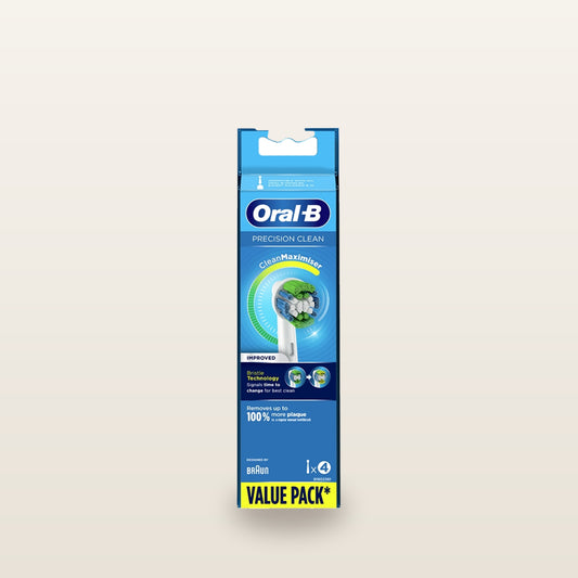 Oral B Precision Clean Replacement Electric Toothbrush Heads 4 Pack