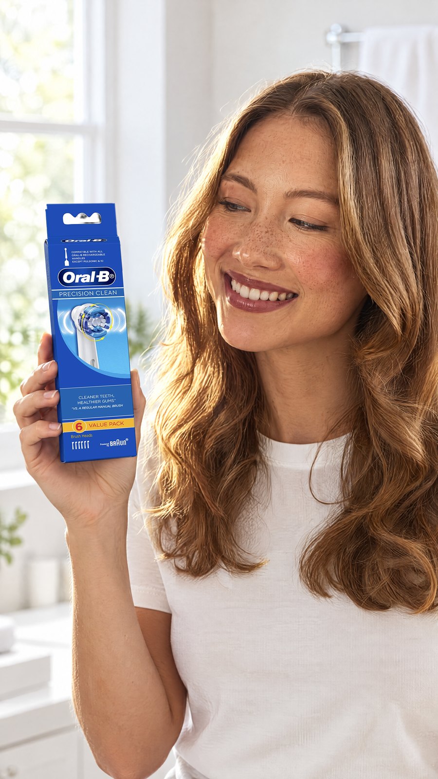 Oral B Power Toothbrush Precision Clean 6 Pack — close-up with model
